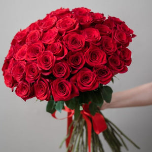 51 Valentines Red Rose Bunch