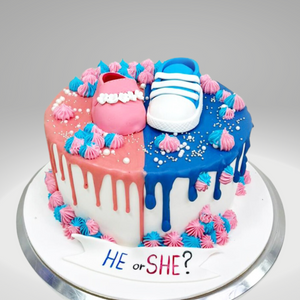 He or She - Gender Reveal Cake