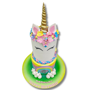 2 Layer Unicorn Theme Cake