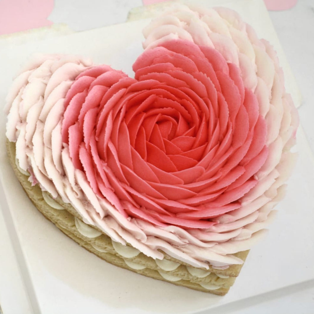 Cakes & Dessert Bars Flower Heart Cookie Cake - mabrook.me