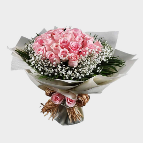 Flowers Love Unmatched - Pink Rose Bouquet - mabrook.me