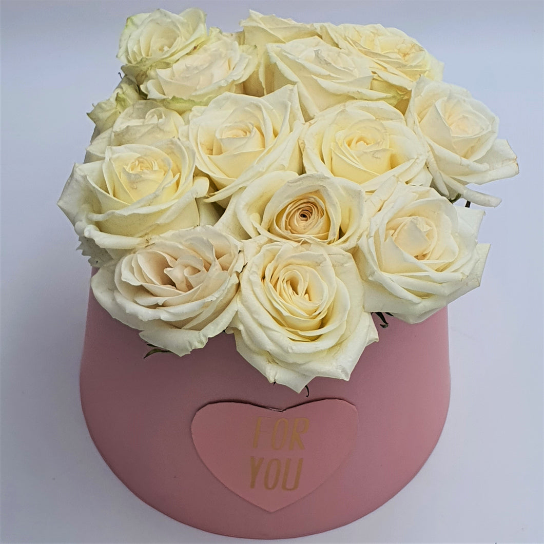 Flowers For You - Round Box of Roses - mabrook.me