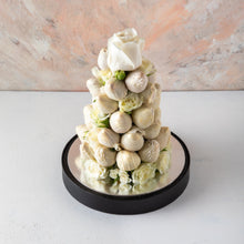 Load image into Gallery viewer, Chocolates White Strawberries and Roses Tree - mabrook.me
