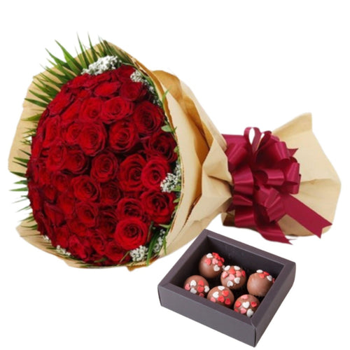 Flowers Sweet Combo - Roses and Truffles - mabrook.me