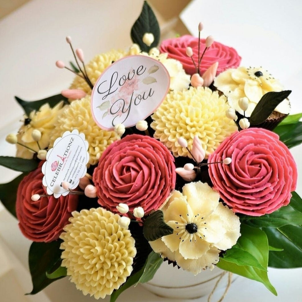 Cakes & Dessert Bars Rose Charm Cupcakes Bouquet - mabrook.me