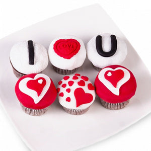 Cupcakes I Love U Cupcakes - 6 Pcs - mabrook.me