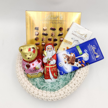Load image into Gallery viewer, Hampers Lindt Happiness - Christmas Crochet Basket of Chocolates - mabrook.me
