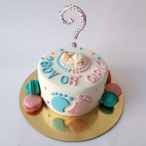 Cakes & Dessert Bars Boy or Girl Gender Reveal Themed Cake - mabrook.me
