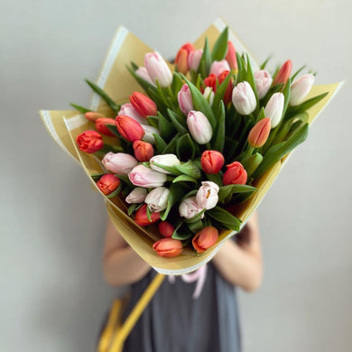 Flowers Color of Happiness -Tulips Arrangement - mabrook.me