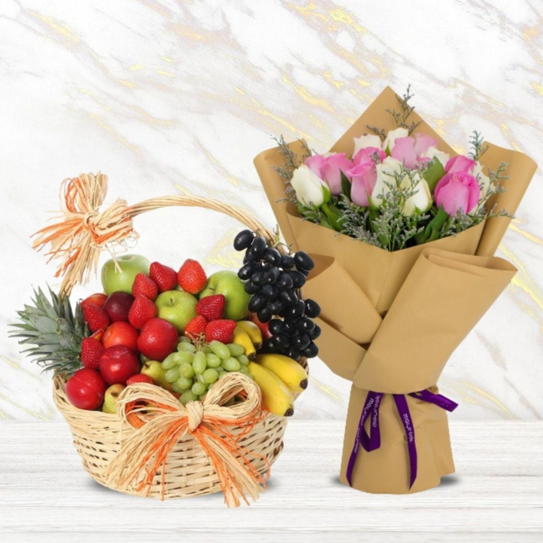 Flowers Flowers and Fruits Combo - mabrook.me