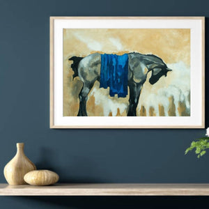 Painting The Horse - Framed Print on Canvas (Print of Original Painting) - mabrook.me
