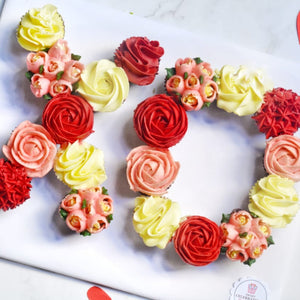 Cakes & Dessert Bars XO Flower Cupcakes Arrangement - Valentines Day Special - mabrook.me