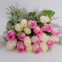 Load image into Gallery viewer, Flowers Bunch of Pink &amp; White Roses - mabrook.me

