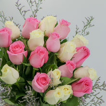 Load image into Gallery viewer, Flowers Bunch of Pink &amp; White Roses - mabrook.me
