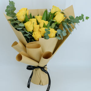 Flowers Bouquet of Yellow Roses - mabrook.me