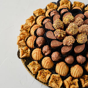 Candy & Chocolate Baklawa, Mamoul and Dates Assorted Arrangement - mabrook.me