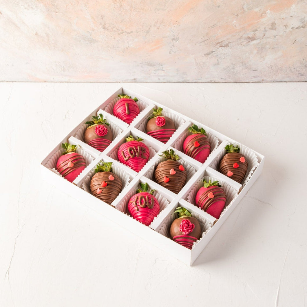 Candied & Chocolate Covered Fruit Strawberries 12 Pieces - mabrook.me