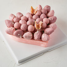 Load image into Gallery viewer, Candy &amp; Chocolate Pink and Purple Chocolate Strawberries Arrangement - mabrook.me
