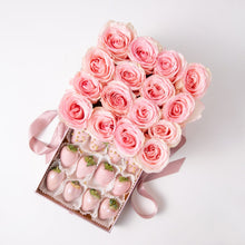 Load image into Gallery viewer, Candy &amp; Chocolate Pink Roses and Berries - mabrook.me
