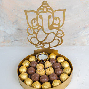 Candy & Chocolate Ganesha Gift Tray - mabrook.me