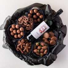 Load image into Gallery viewer, Chocolates Assorted Hamper with Non Alcoholic Wine - mabrook.me
