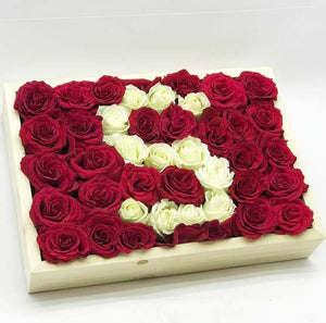 Flowers Initialed For Life - Roses In A Box - mabrook.me