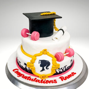Graduation Black Hat Themed Cake