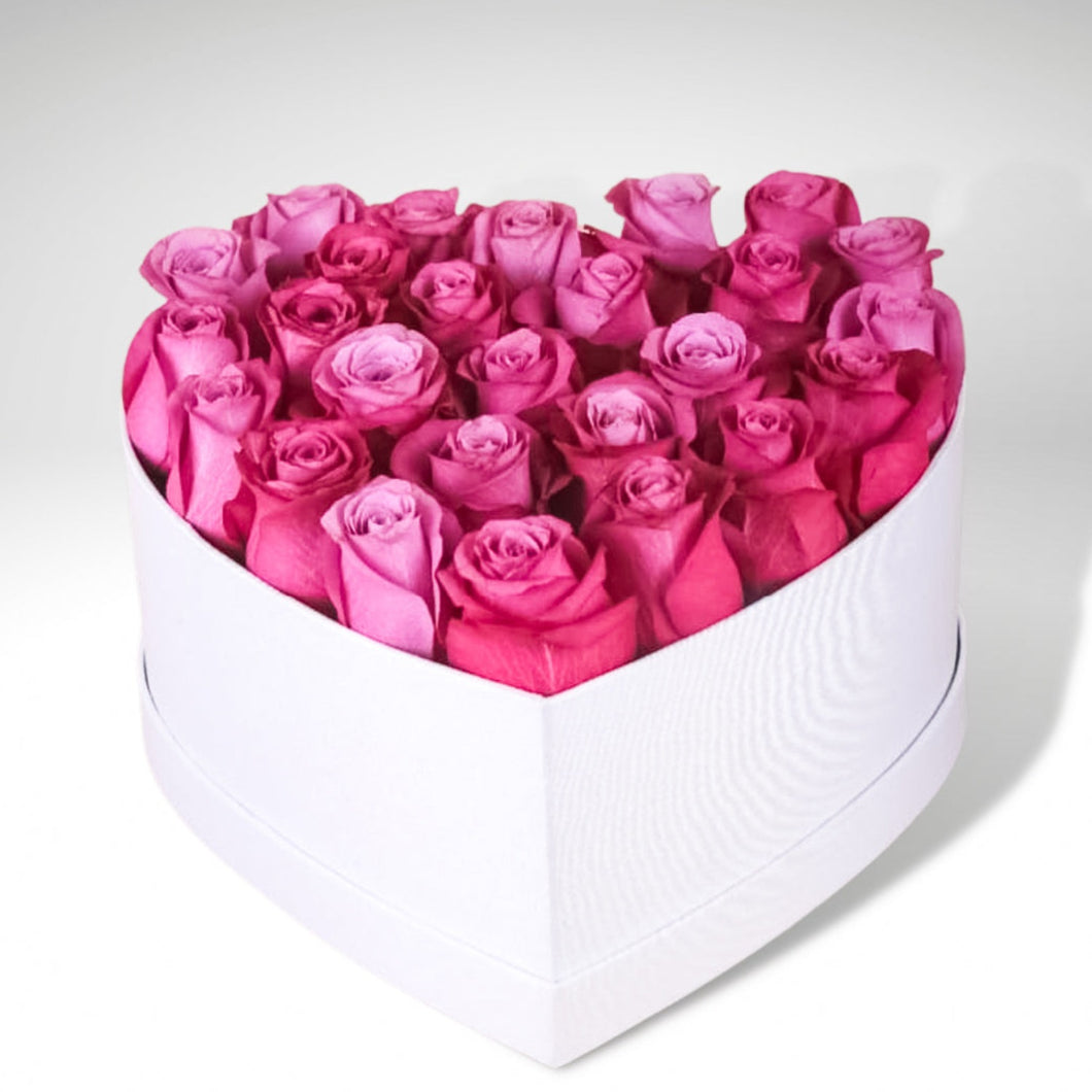 Flowers Box of Pink Roses - mabrook.me