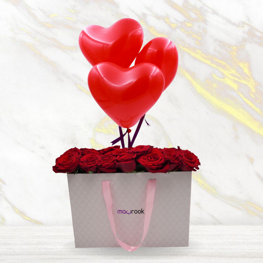 Combo Bag of Roses and Balloons - mabrook.me