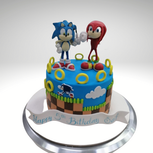 Cakes & Dessert Bars Sonic and Knuckles Themed Cake - mabrook.me