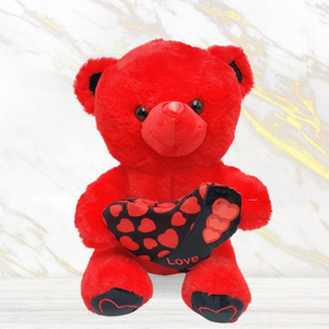 Teddy Bears Red & Black Bunny with Love - mabrook.me