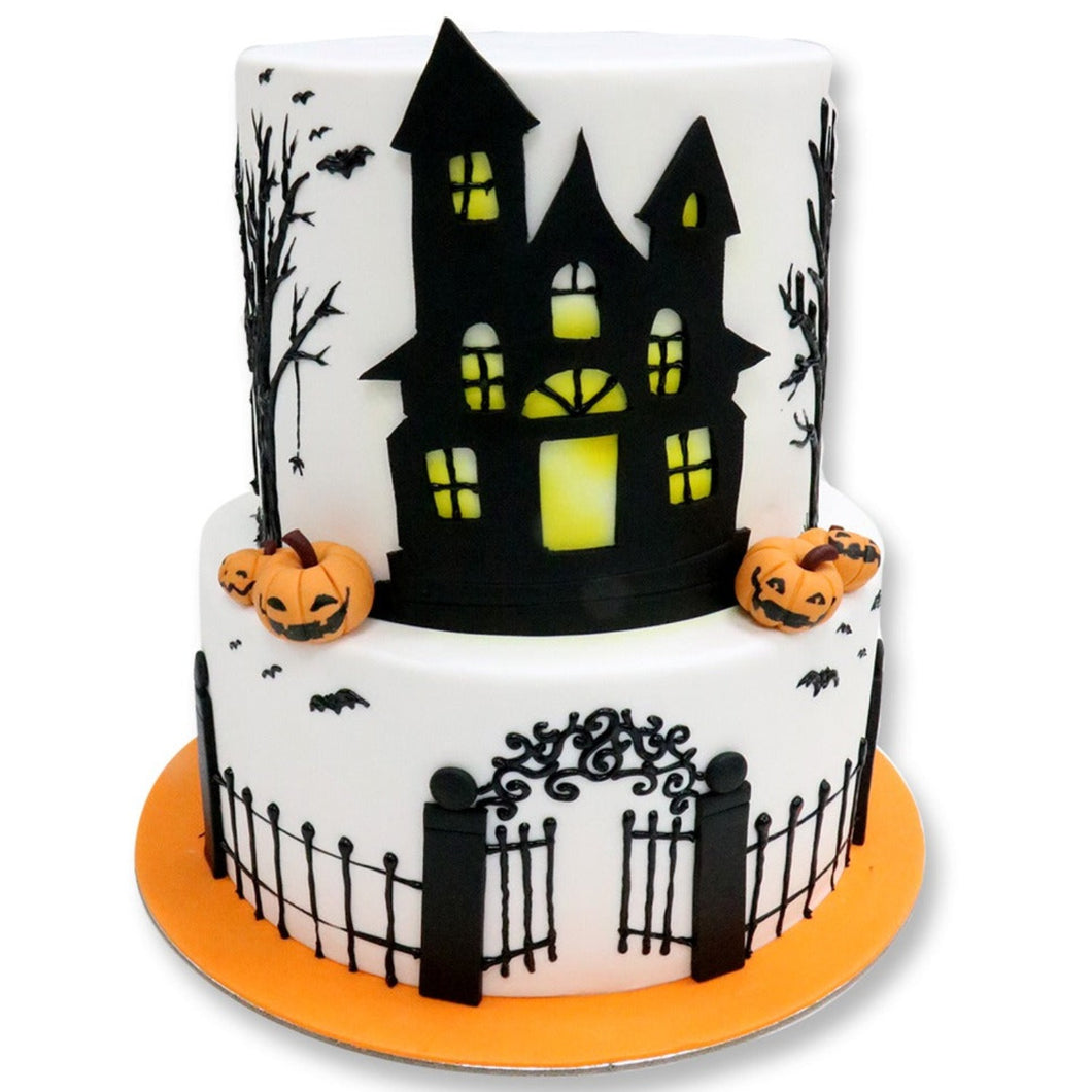 Cake Halloween Hunted House Cake - mabrook.me