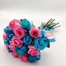 Load image into Gallery viewer, Flowers Bunch of Pink and Blue Rose - mabrook.me
