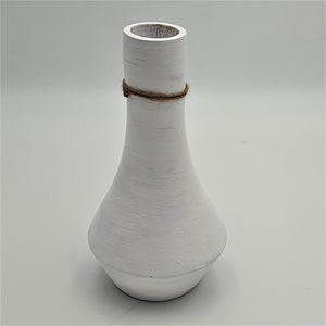 Vase Rustic White Painted Terracotta Vase - mabrook.me