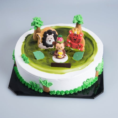Cake Zoo Animals Theme Cake - mabrook.me