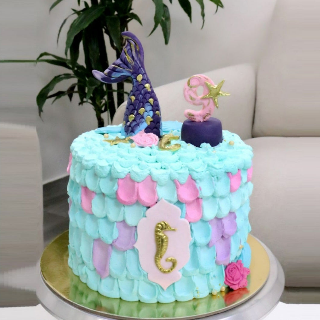 Cake Mermaid Theme Cake - mabrook.me