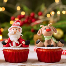 Load image into Gallery viewer, Cupcakes Santa, Reindeer, Snowman - Christmas Cupcakes - mabrook.me
